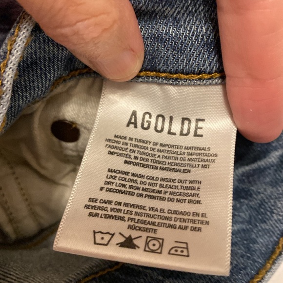 Agolde Toni Mid Rise Straight Distressed Jeans - Picture 8 of 9